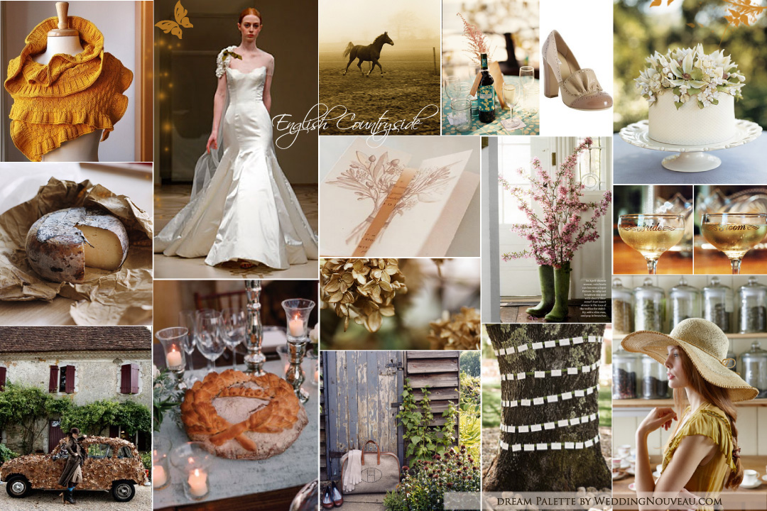  English and their very earthy style Dream palette by Weddings Nouveau