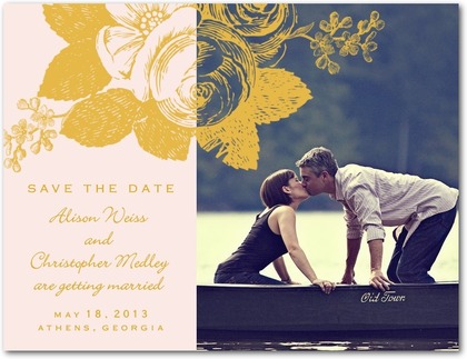 Love this save the date for a fall wedding